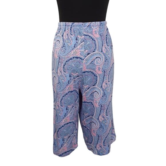 Lauren Ralph Lauren Black Label Notch Collar Pajama Set Bermuda Shorts Womens L - Picture 5 of 16